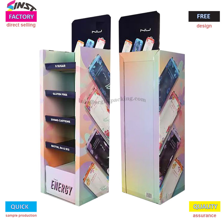 Сталак за излагање енергетских напитака: коришћење боја и информација за стављање „виталности“ у очи купаца